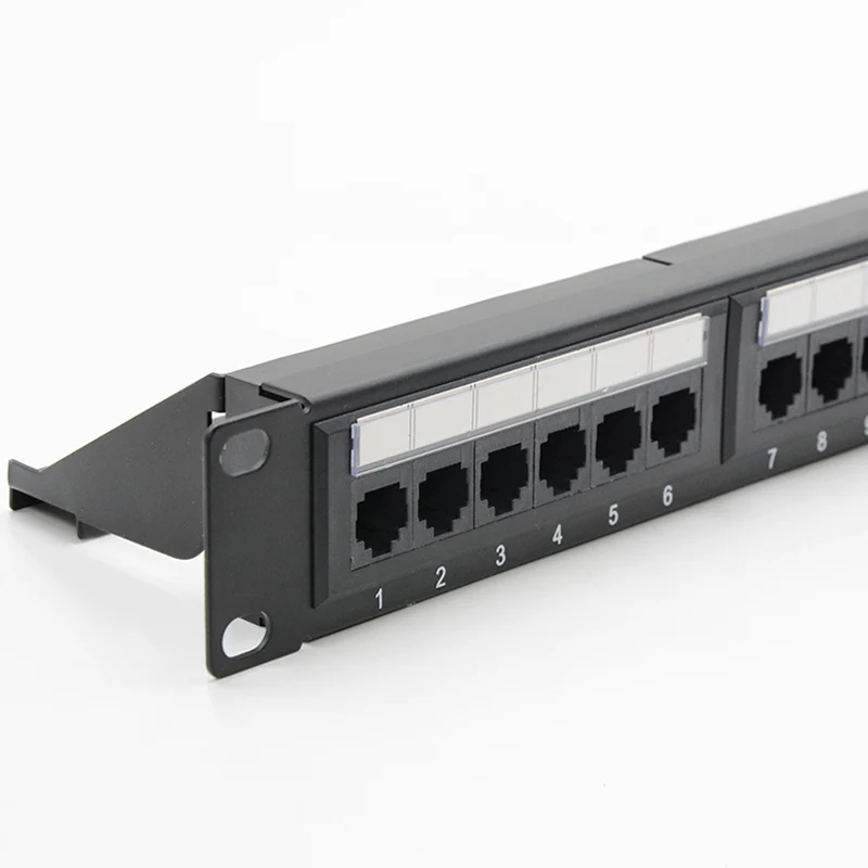 Hot Cat5e  Cat6 RJ45 1U modular jack full loaded 24 port  patch panel With cable tie