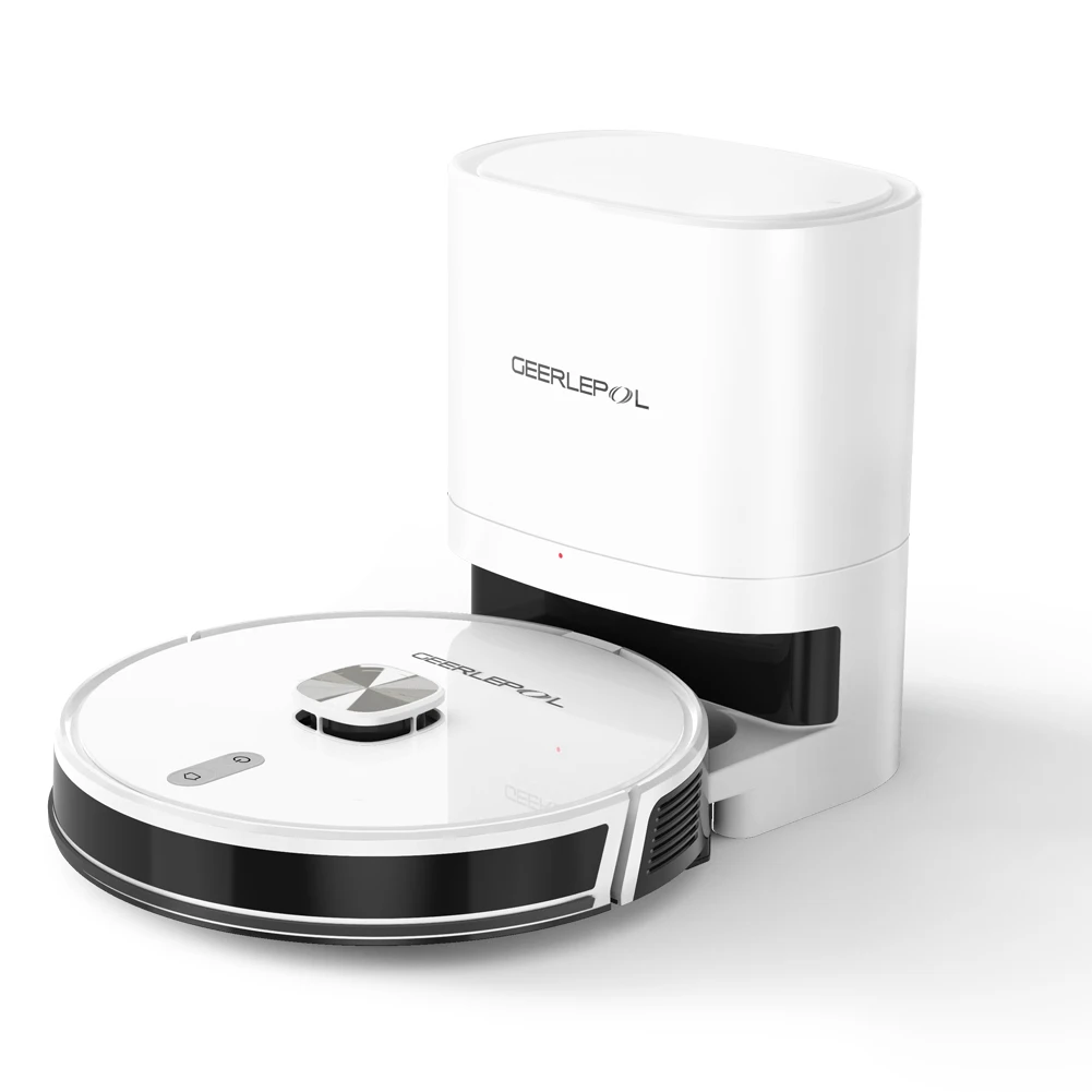 Робот-пылесос Geerlepol, 3 в 1, с пылесборником и навигацией, Wi-Fi