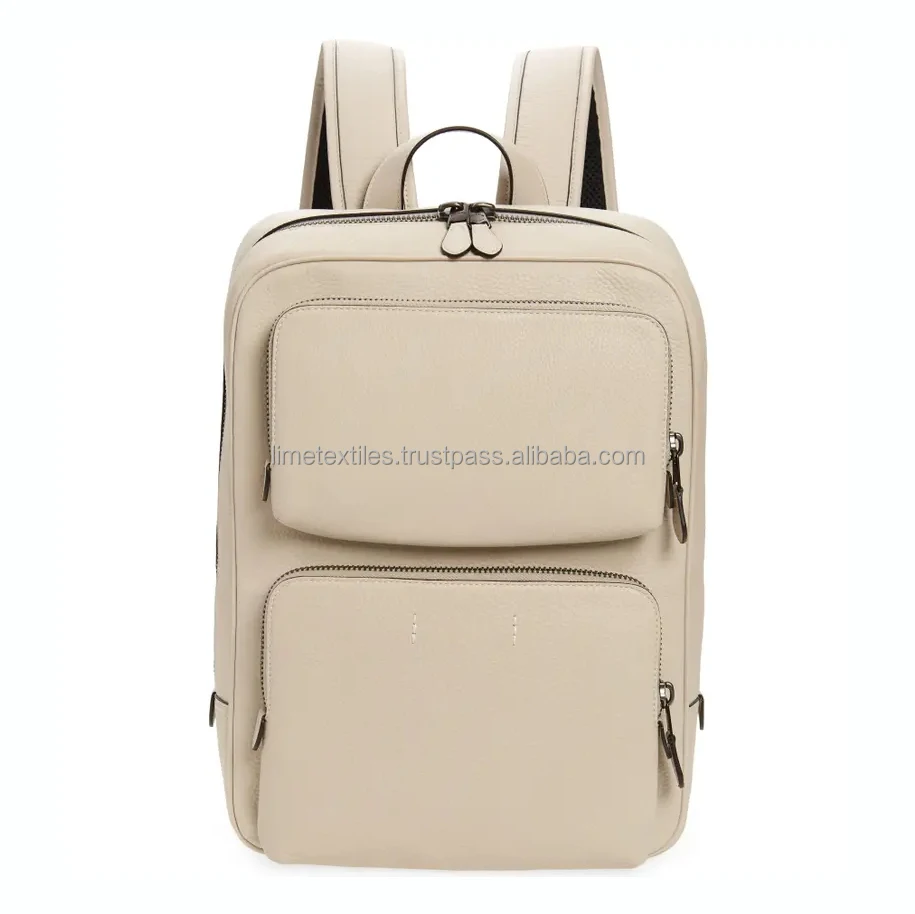 High Quality custom embossing Cheap 2023 Backpacks Leather Usb Smart Charging travel Laptop Backpack