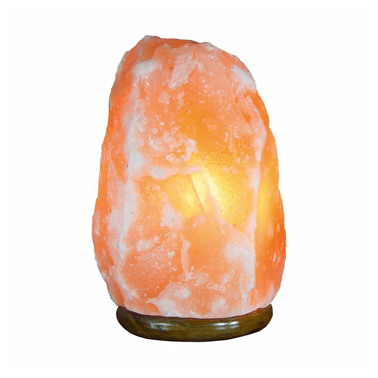 High quality Wholesale 2024  100% Natural air purifier Rock Salt Lamps Rough Iron Stand Himalayan Salt Lamp For Home Decoration