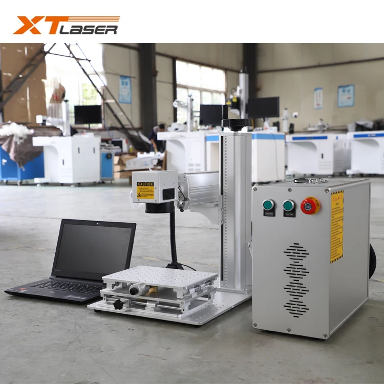 30W deep engraving mopa color metal steel 3d laser marking machine with 3-year warranty