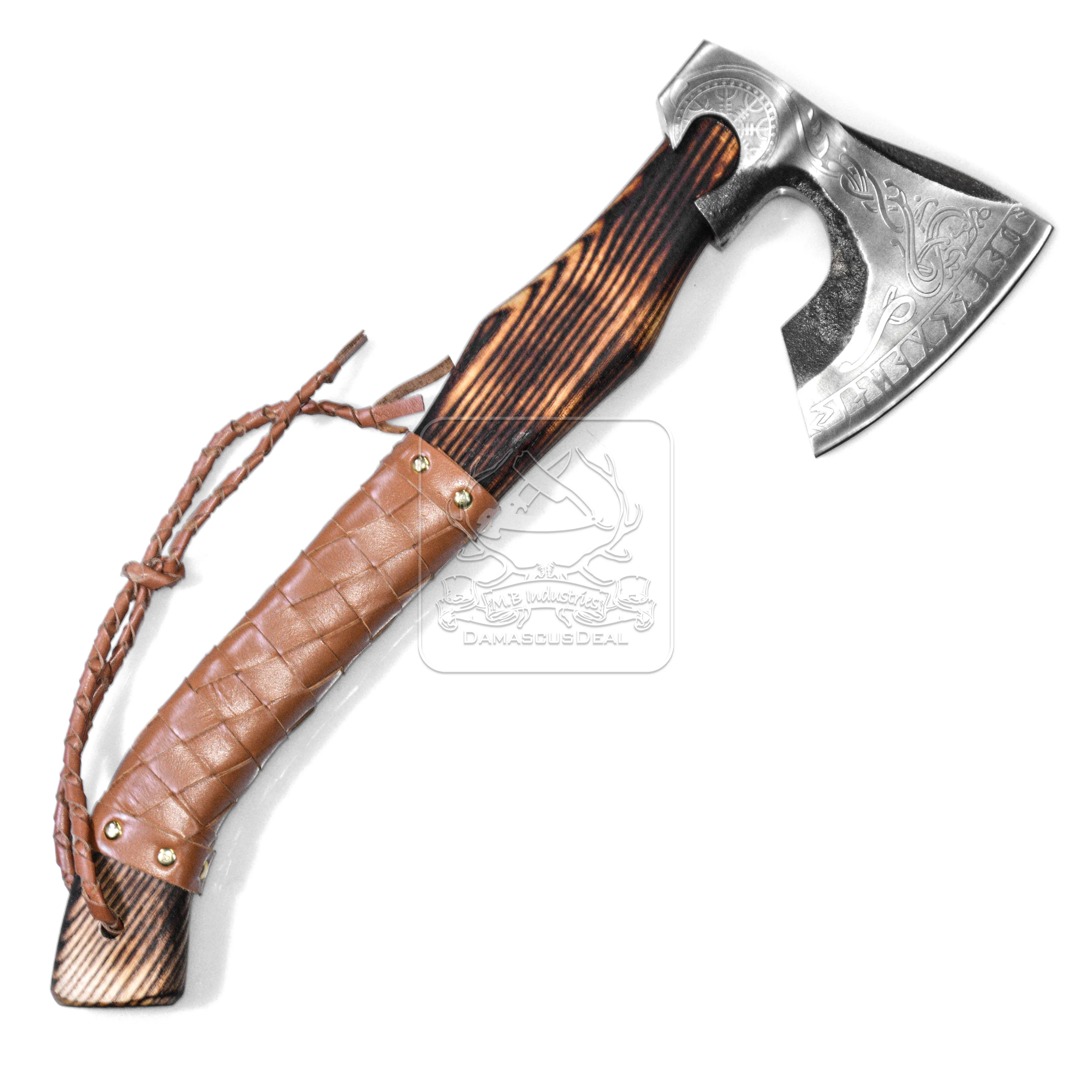 Viking Tomahawk Hatchet DD-VikingAxe-123 Hand Forged Axe Bearded Viking Axe Wholesale Top Quality Hand Made Axe Wooden Handle