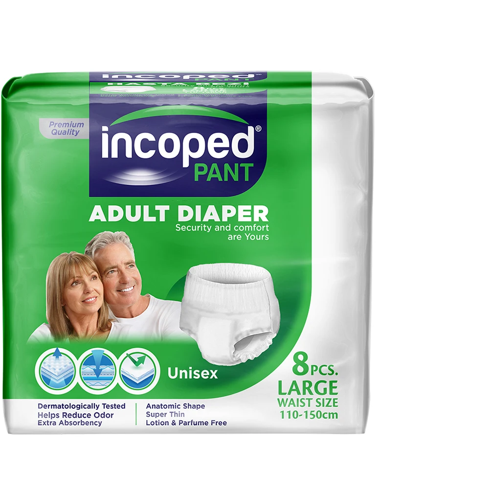 Disposable Incoped Pant Unisex Adult Diaper Medium Large And Ex Large Size Adult Diapers at Factory Price Unisex Diaper