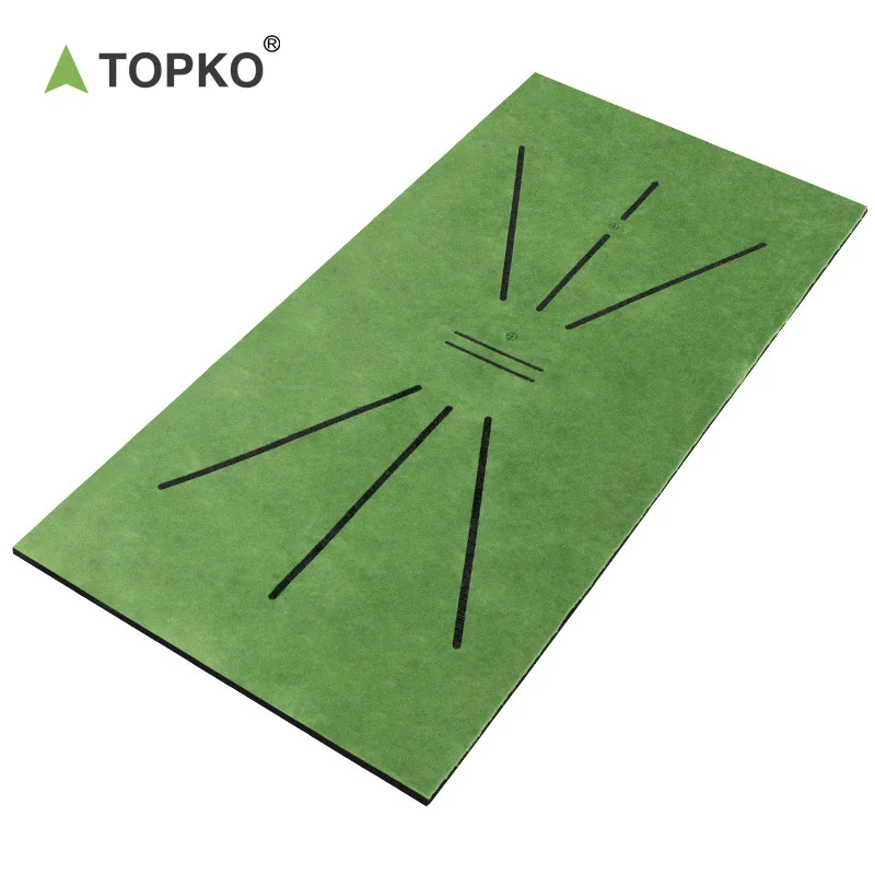 Topko Practice Mini Swing Golf Mat Teens Turf Golf Hitting Mat Perfect Practice Green Outdoor Golf Putting Mat