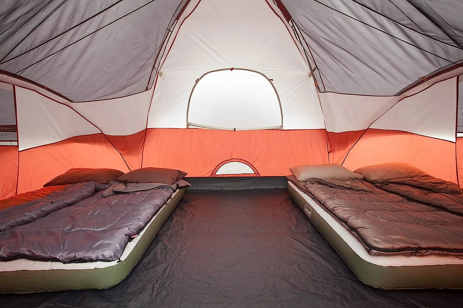 Red Canyon 8-Person Camping Tent, Weatherproof Family Tent Includes Room Dividers, Rainfly, Adjustable Ventilation