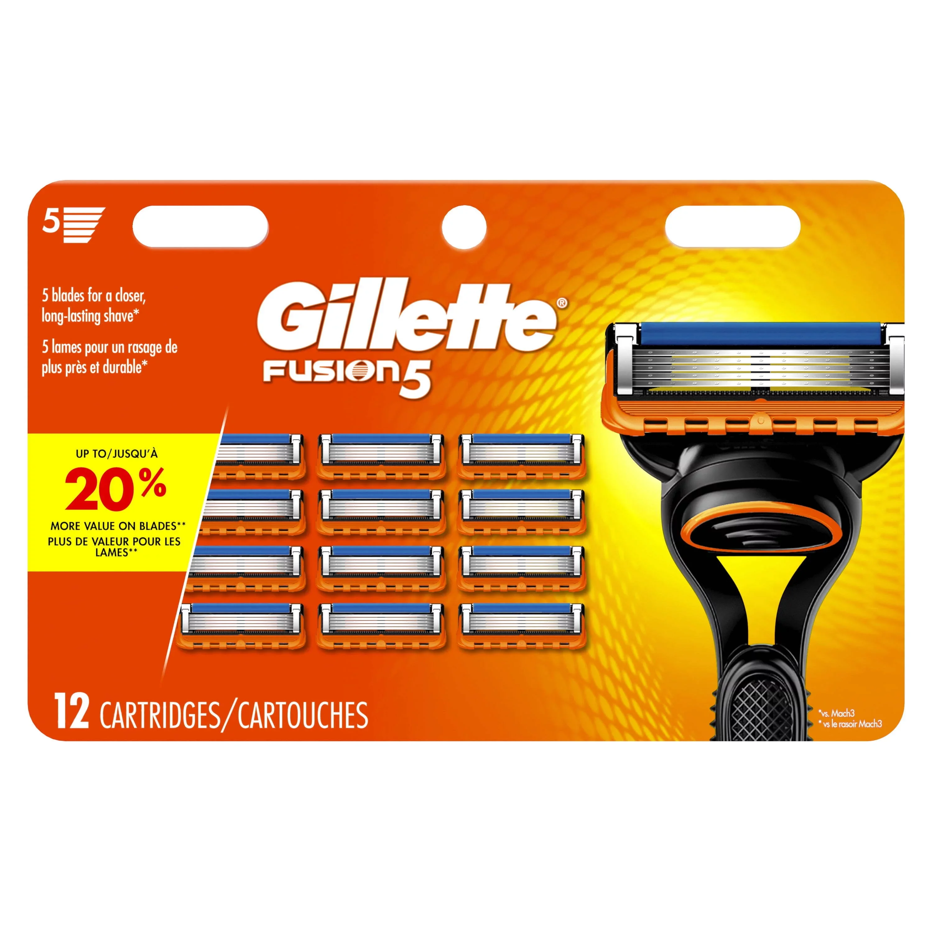 Gillette Fusion5 мощные лезвия для бритья 8 шт. смазка более удобного мужчин