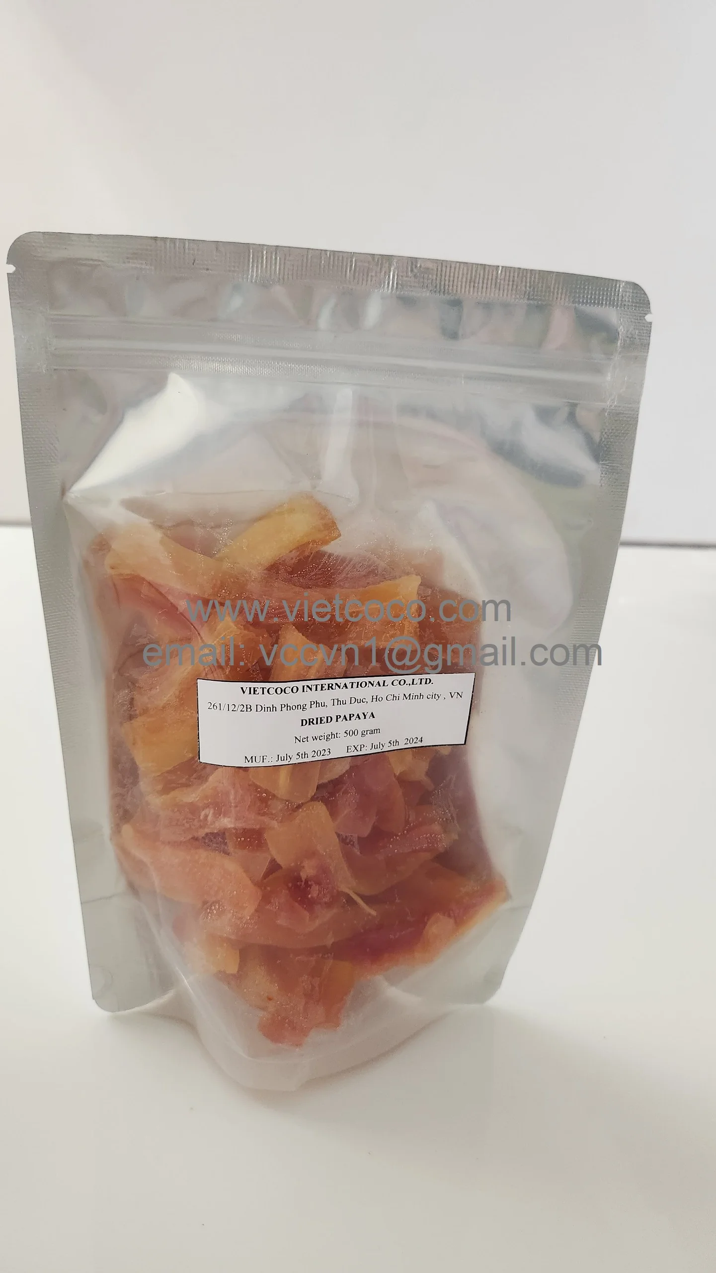 Manufacturer in Vietnam Latest Drying Technology Sweet Soft Dry Papayas Professional Customized Packing For Dried Papaya