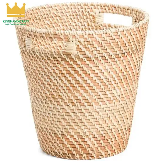 Natural Rattan Storage Basket Unique Design 100% Classic Handmade Rattan Laundry Basket
