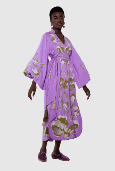 New Exclusive Floral Embroidered Folk Ethnic Ukrainian Long Balloon Sleeves Ethnic Ukraine Dresses