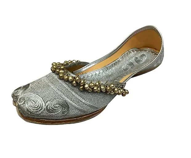 Plain Bkye Color Flat Khussa Shoe New Arrival Good Quality Womens Embroidery Cheap Blank Casual Simple Khussa Shoe