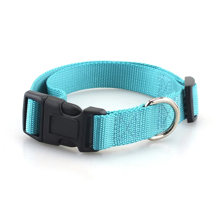 Low MOQ Oem Custom Leash Luxury Personalized Logo Adjustable Small And Middle Pet Blank Plain Nylon Dog Training Pet Collar