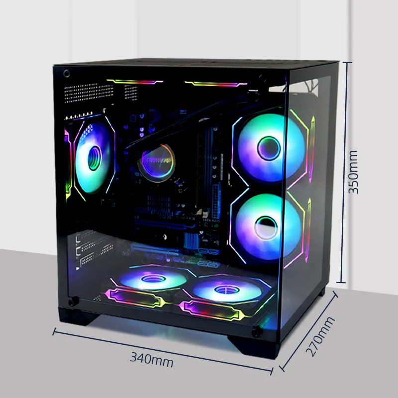 Choiyan Factory Sell Computer Case ATX Mid Towers Argb Computer Gaming Cpu PC Case for Deskshop