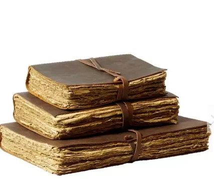 Handmade vintage leather journal made of antique Style deckle edge Vintage paper charge calligraphy notedbook