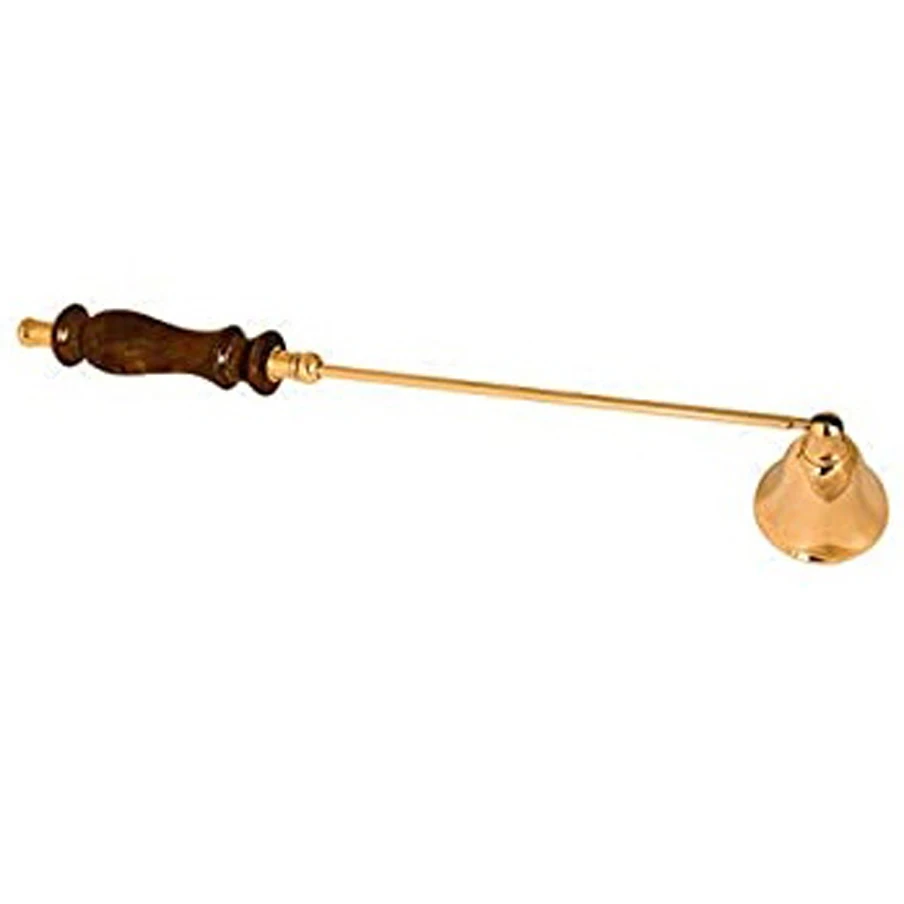 Factory Price Wholesale Bell Type Metal Candle Snuffer Candle Flame Extinguisher with Handle Zebra Design