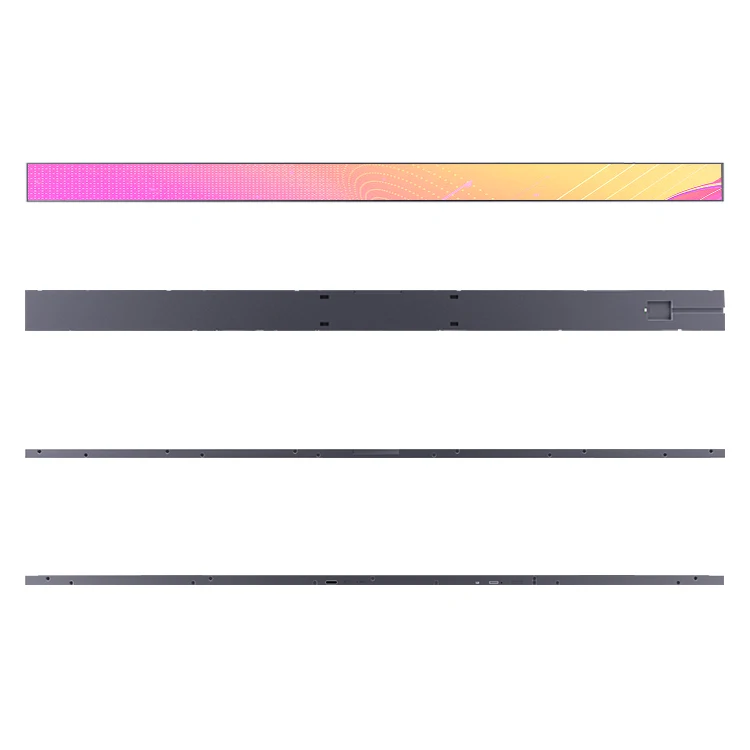 Custom supermarket shelve stretched lcd advertising display signage screen advertising lcd bar stretch display