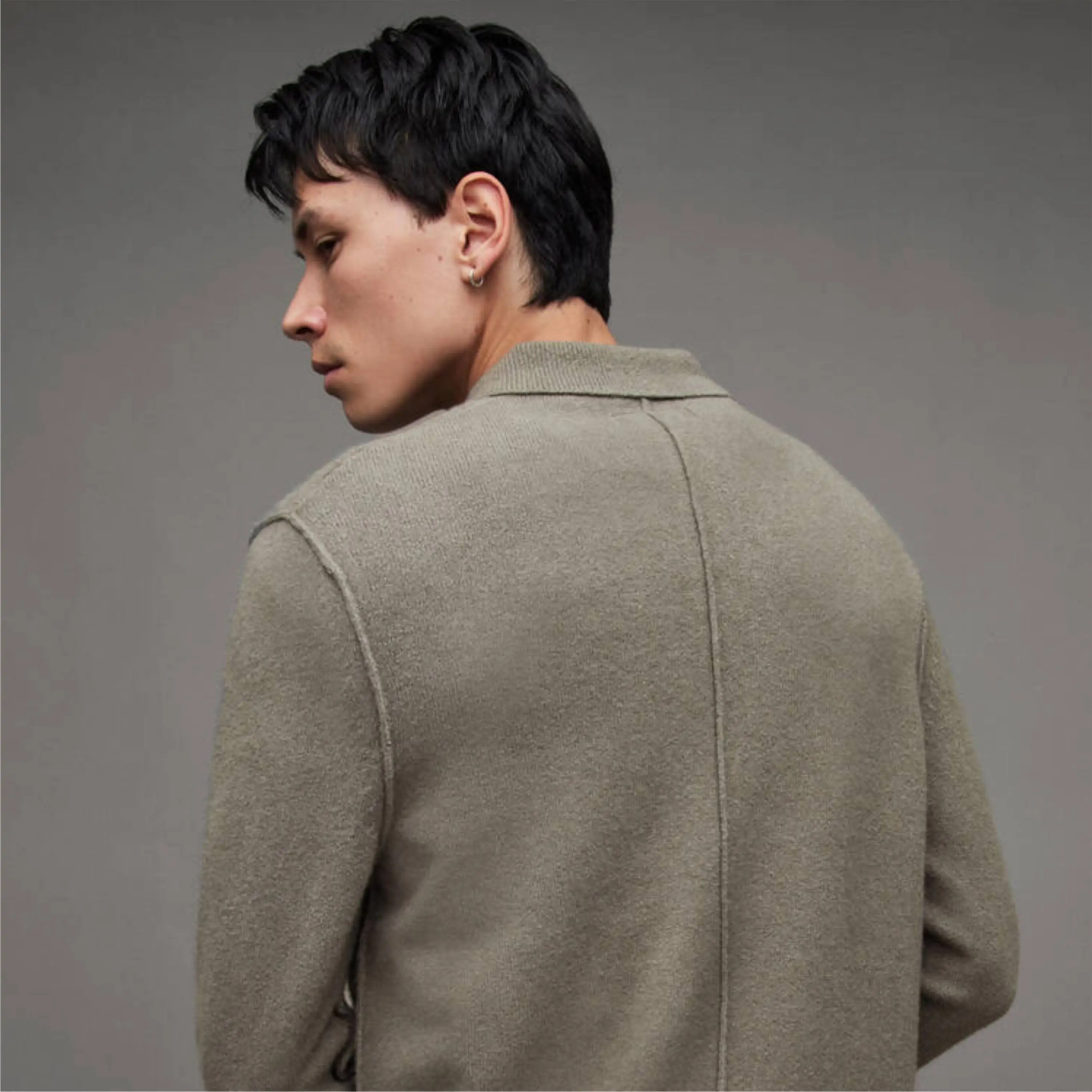 Fashion Men Polos Shirts Turn Down Collar Polos Casual Men Long Sleeve Turn Down Collar Stripes Color Block Buttons Shirt