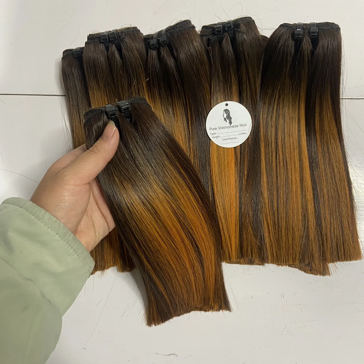 Discount Straight hair from Vietnam supplier of best quality raw hair .color optional