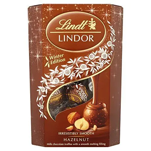 Lindt Lindor, Малиновые и кремовые трюфели, Рождественский шоколад, 200 г