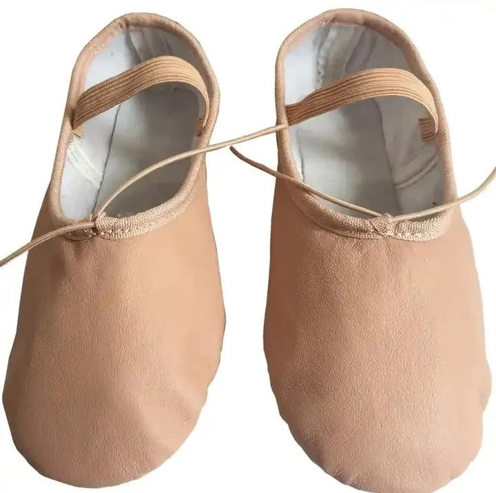 Factory Wholesale Half Sole Ballet Shoes Leather Full Sole Men Women Ballet Dance Shoes Flats Slippers for Girls Kids Ballet