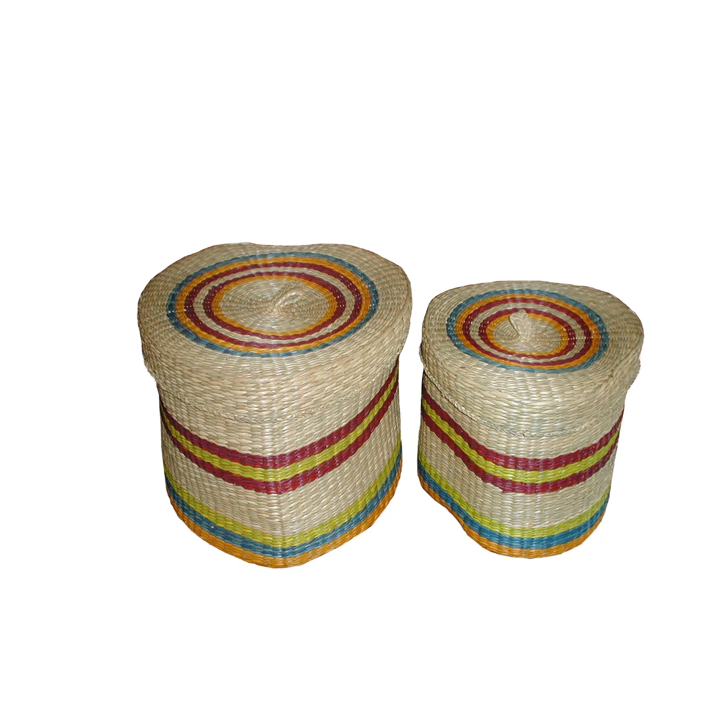 Vietnam high qualtity handmade seagrass storage box heart shape for cosmetic seagrass box basket storage kitchenstorage handicraft