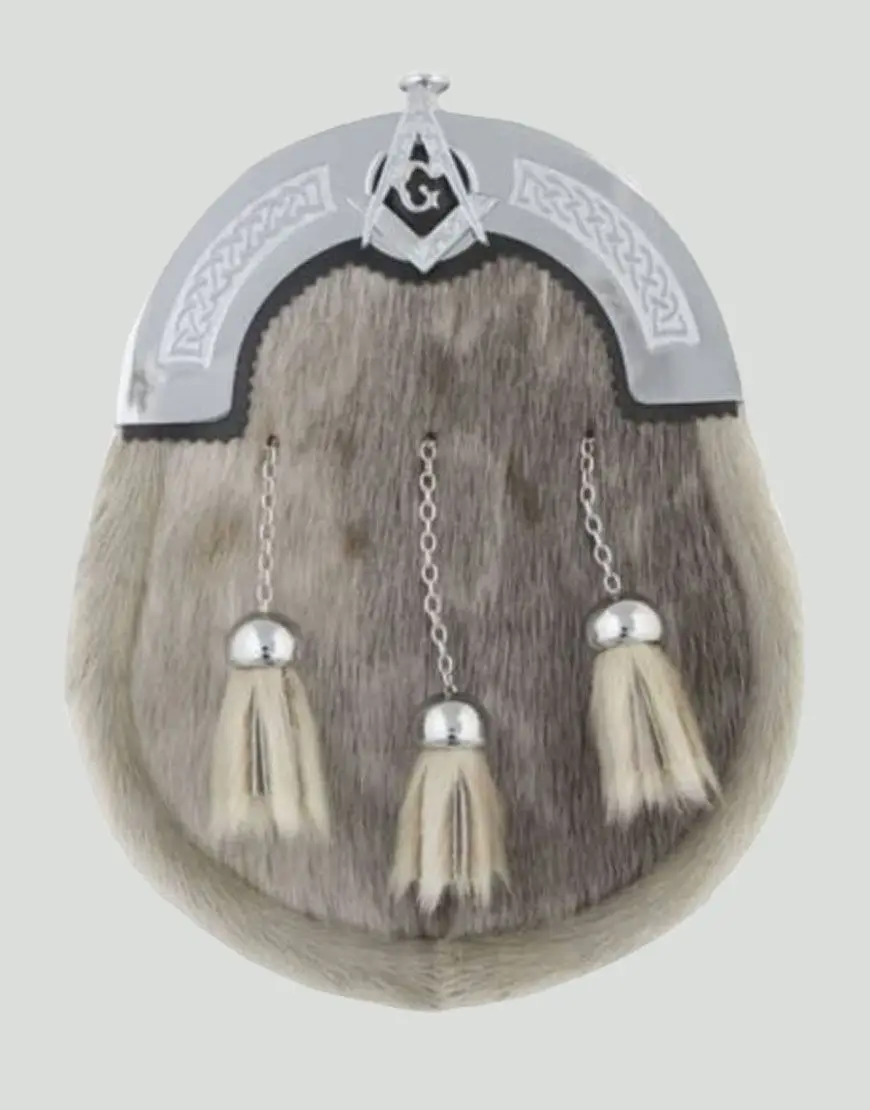 antique-finished-stag-head-sporran semi dress sporrans with metal cantle for bagpipers new arrival design