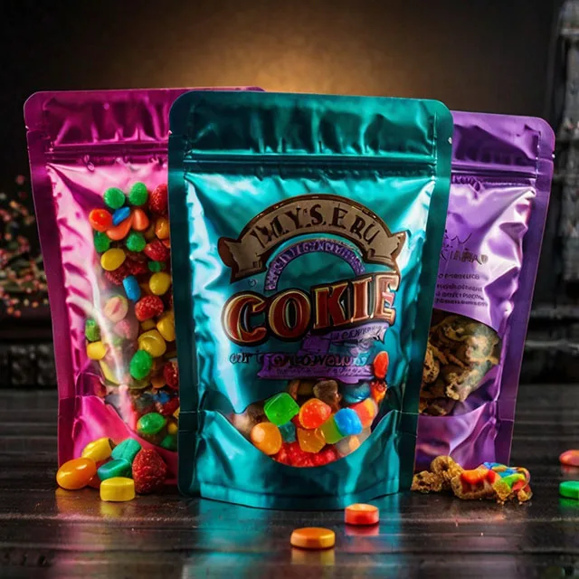 Wholesale Child Resistant Doypack Bags Ziplock Smell Proof Custom Printed 3.5g Stand Up Mylar Pouches For Food Packaging