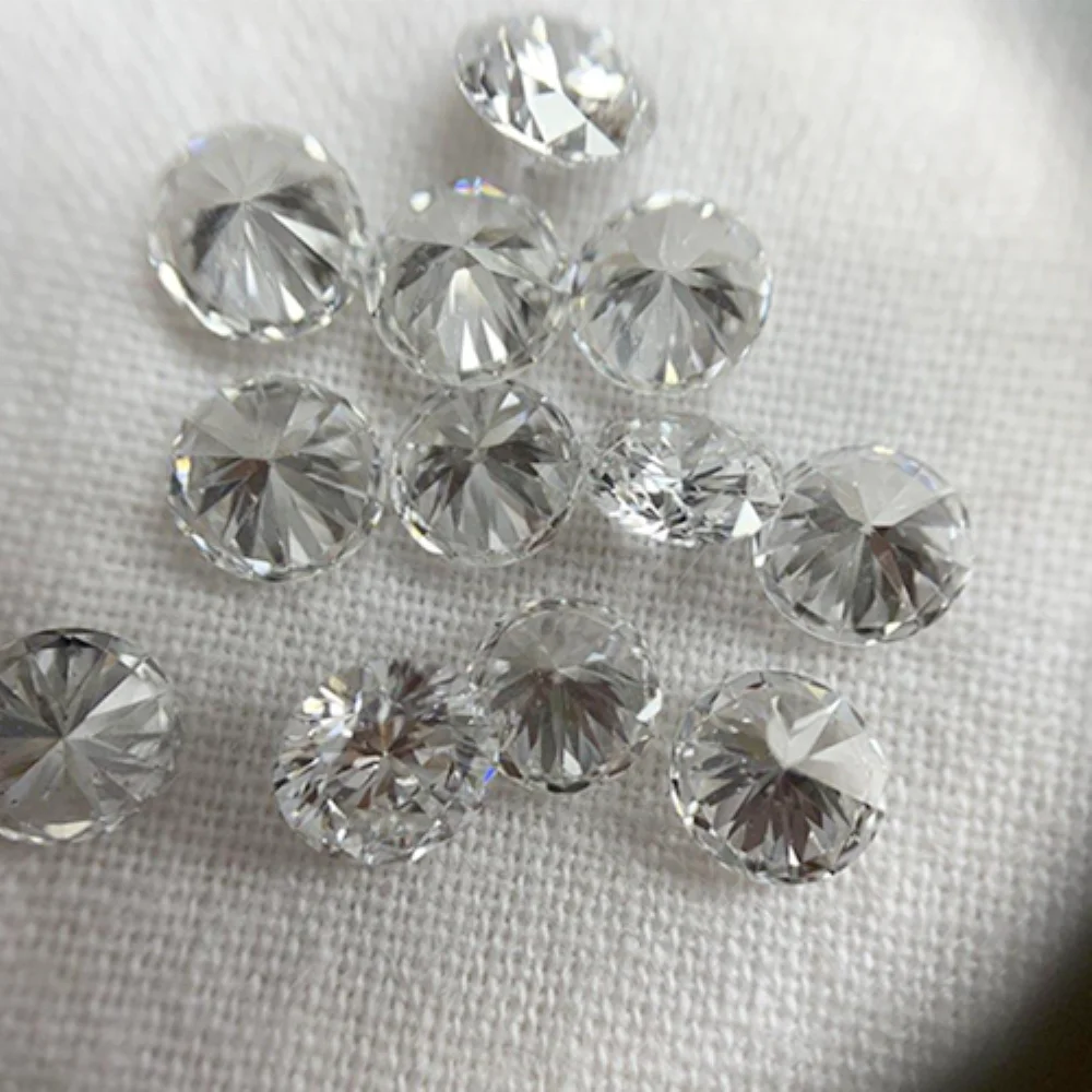 Hot Sale DEF Color VVS Loose Diamond HPHT Crushed Stone Round Cut Created Polished Lab Grown Diamond