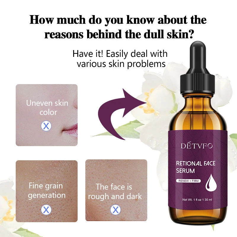 Private Label Vitamin C Serum Retinol Hyaluronic Acid Serum For Brightening Firming &hydrating For Face Day & Night Skin Reset