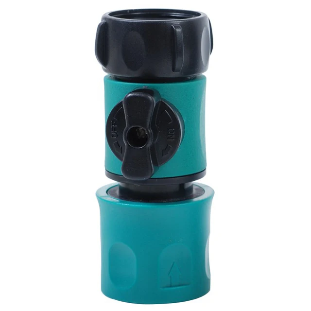 Garden Water Connectors Plastic Shut Off with quick release, inlet hose coupling