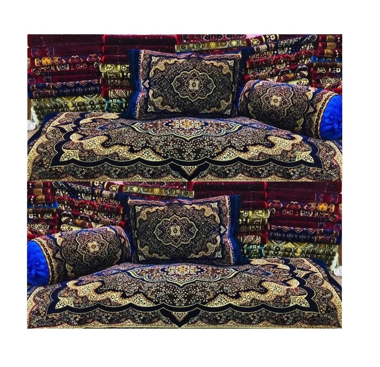 An Amazing Afghan Toshak Style Cushion And Pillow Cover Set  |  Toshak Afghani   Arab Seating Floor  Oriental Floor Seating