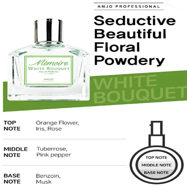 MEMOIRE EAU DE PERFUME FOR FEMME (White bouquet) korean skin care beauty PDRN  VEGAN  OEM