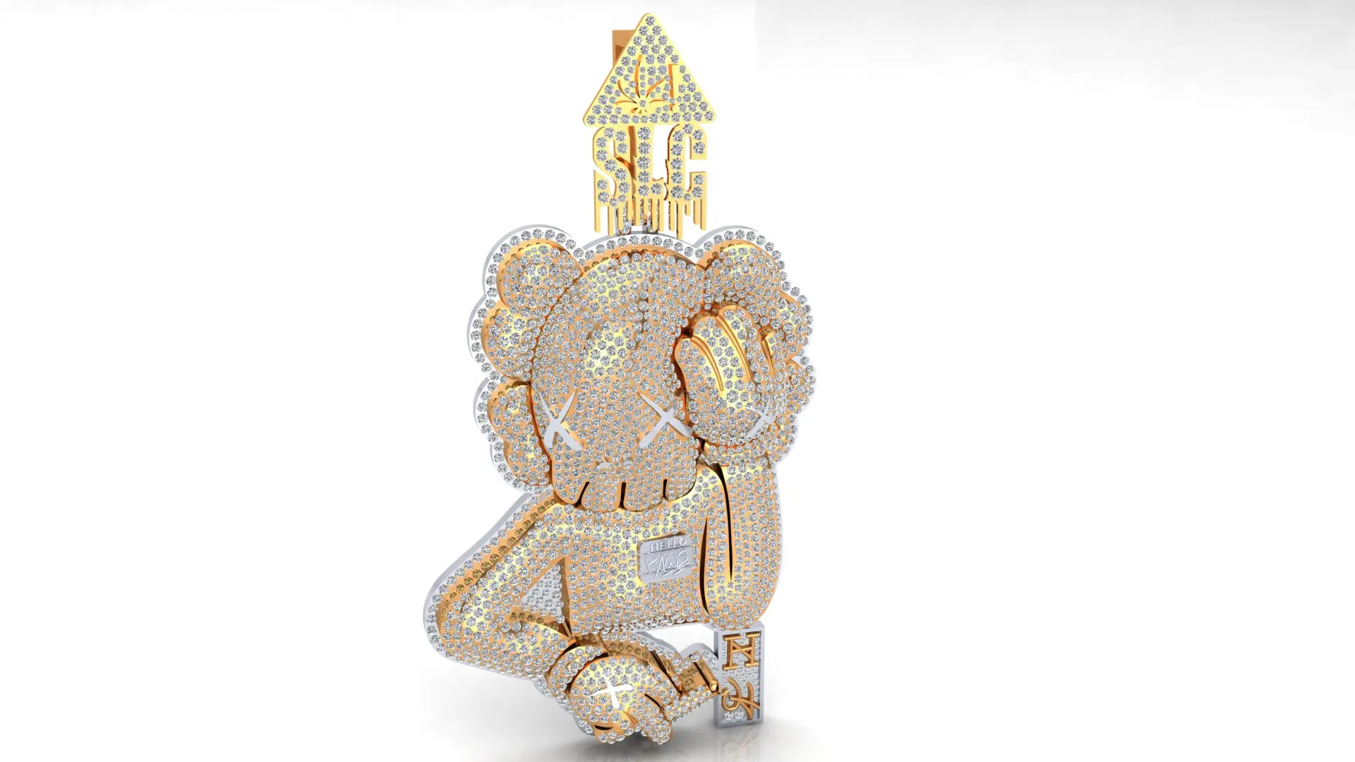 Customized Hiphop Custom Word Name Plate Pendant For Men Pass Diamond Tester VVS Moissanite