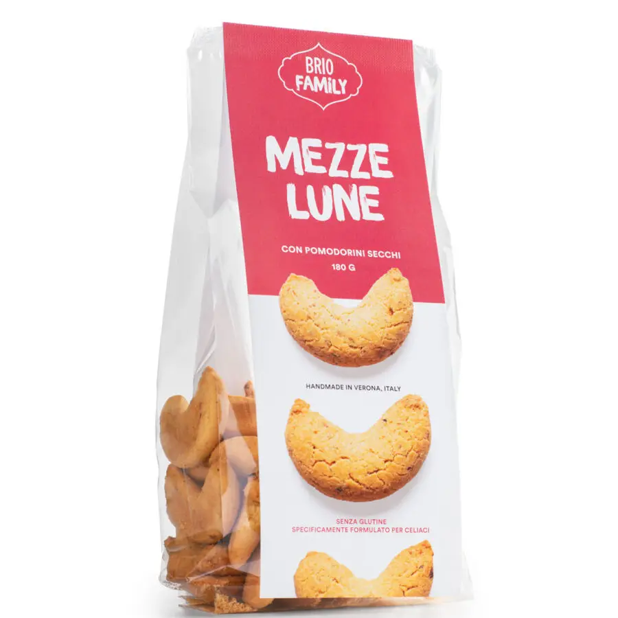 Brio Gluten Free Bakery Top Quality Breadstick with sundried tomatoes Made in Italy from Veneto 180 gr