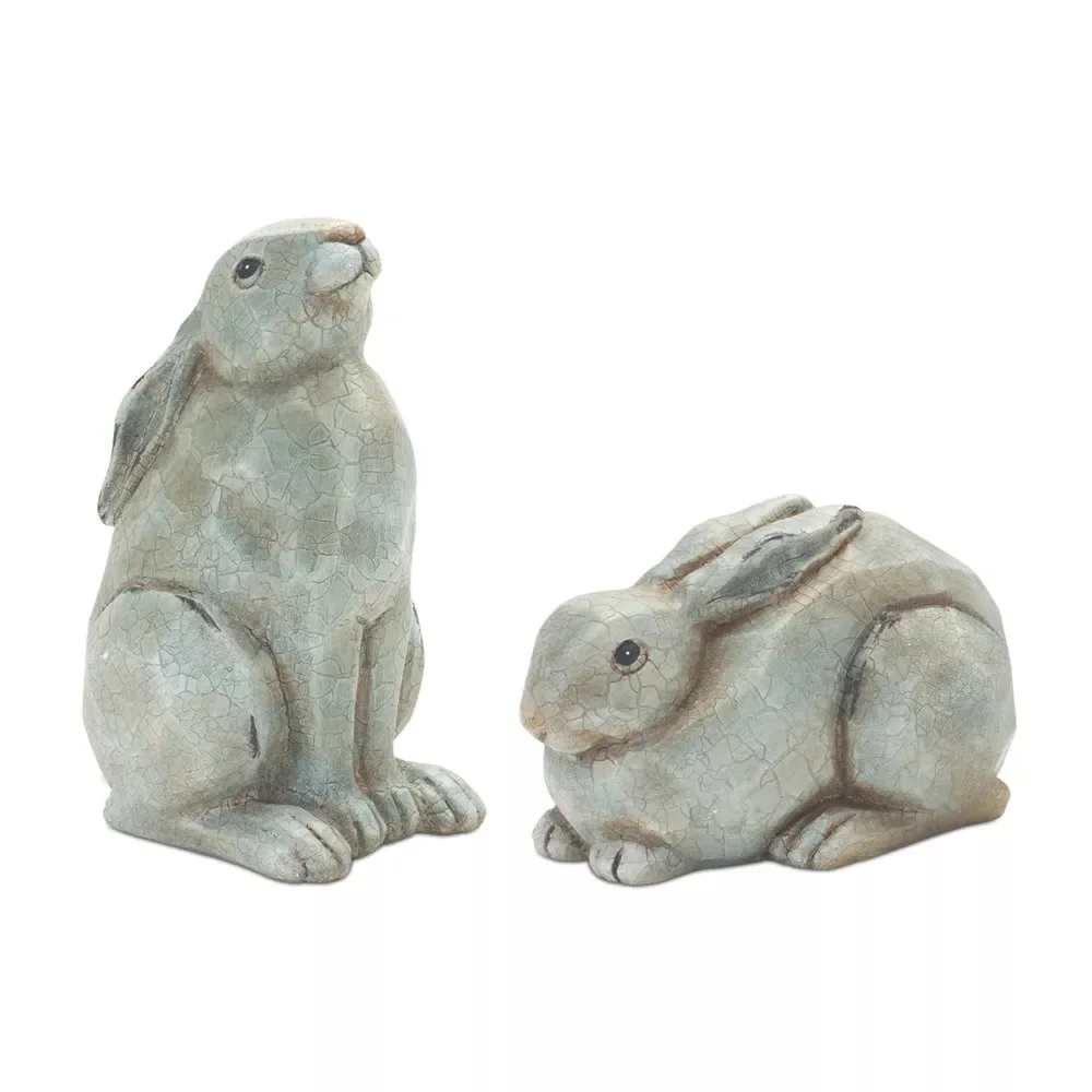 Garden Rabbit Figurine Set of 2
