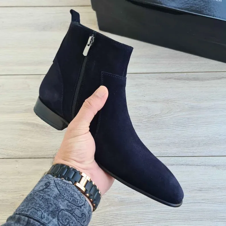 High Quality Comfortable Genuine Leather Ponton Boot for Men Custom Made China Safety Ankle Height Chelsea Western Style Winter