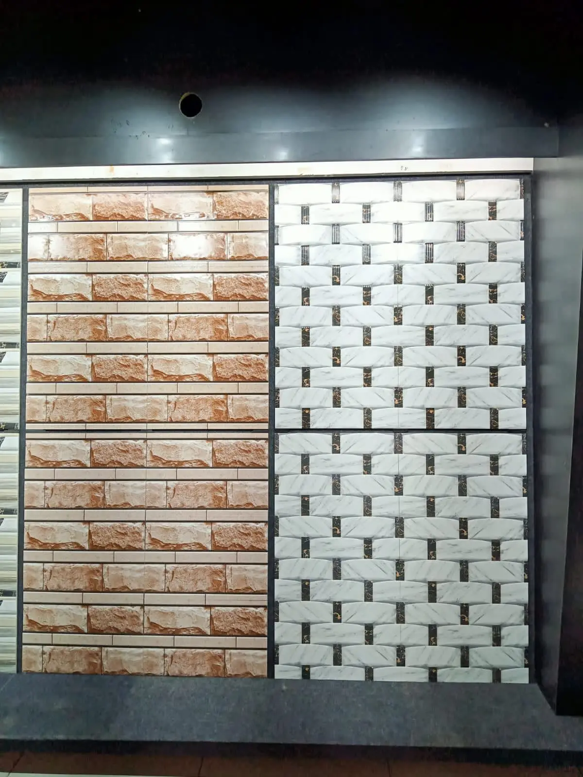 Exterior Elevation Ceramic Wall tiles Matt finish 30*60 cm Light Decor Dark combination 9 mm thickness 3D effect Made in India