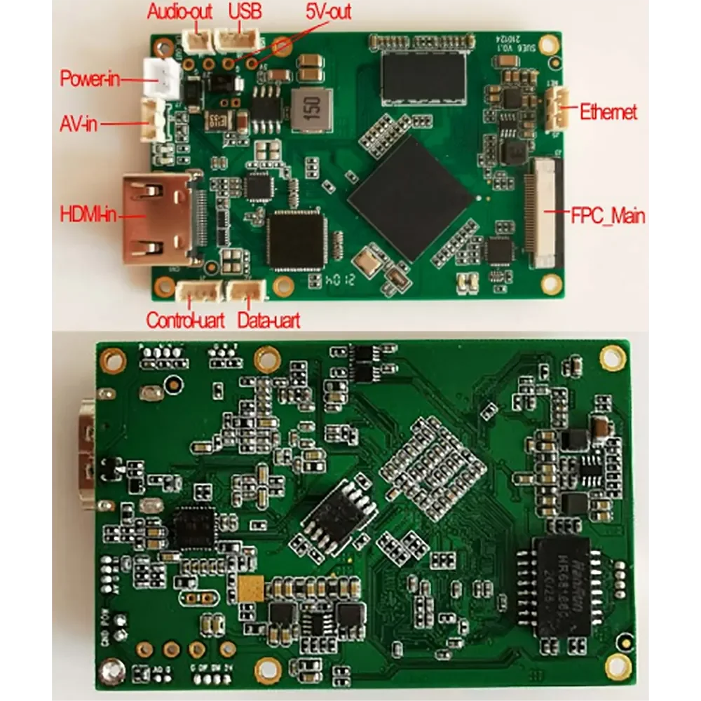 HD-MI IP encoder modulator CVBS H.265 H.264 encoding board pcba Ethernet LAN HTTP RSTP UDP ON-VIF TCP IP IPTV
