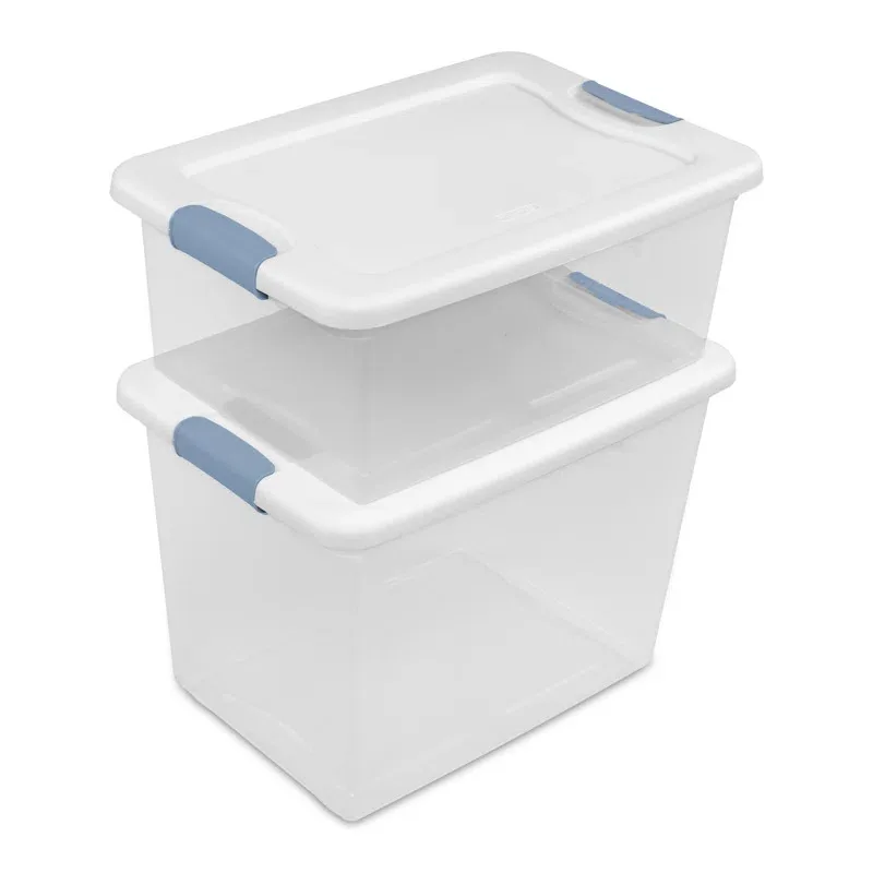Modern Design Transparent Plastic Storage Box High Quality Rectangle Container with Lid Household Sundries Injection Technics