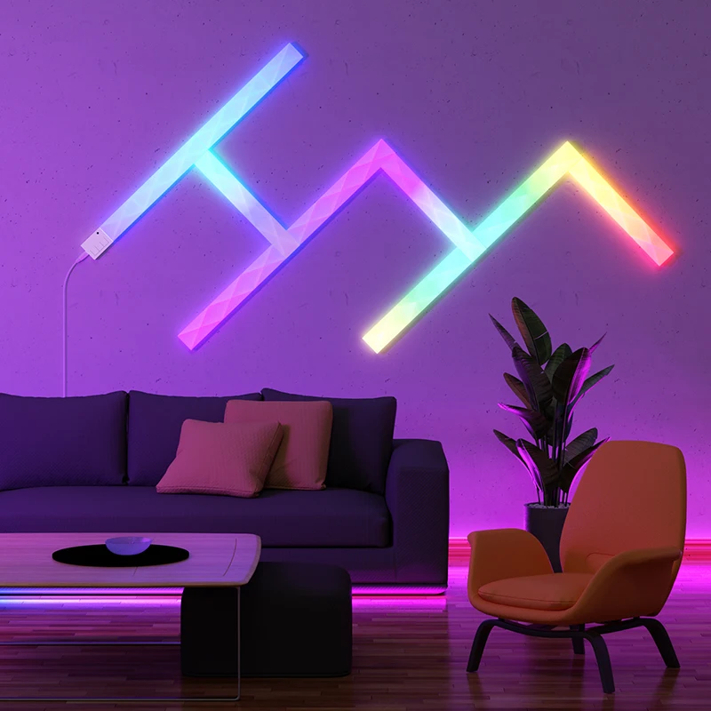 CL Lighting 6pcs Glides Wall Light Multicolor Segmented Control Smart Constellation Wall Lights