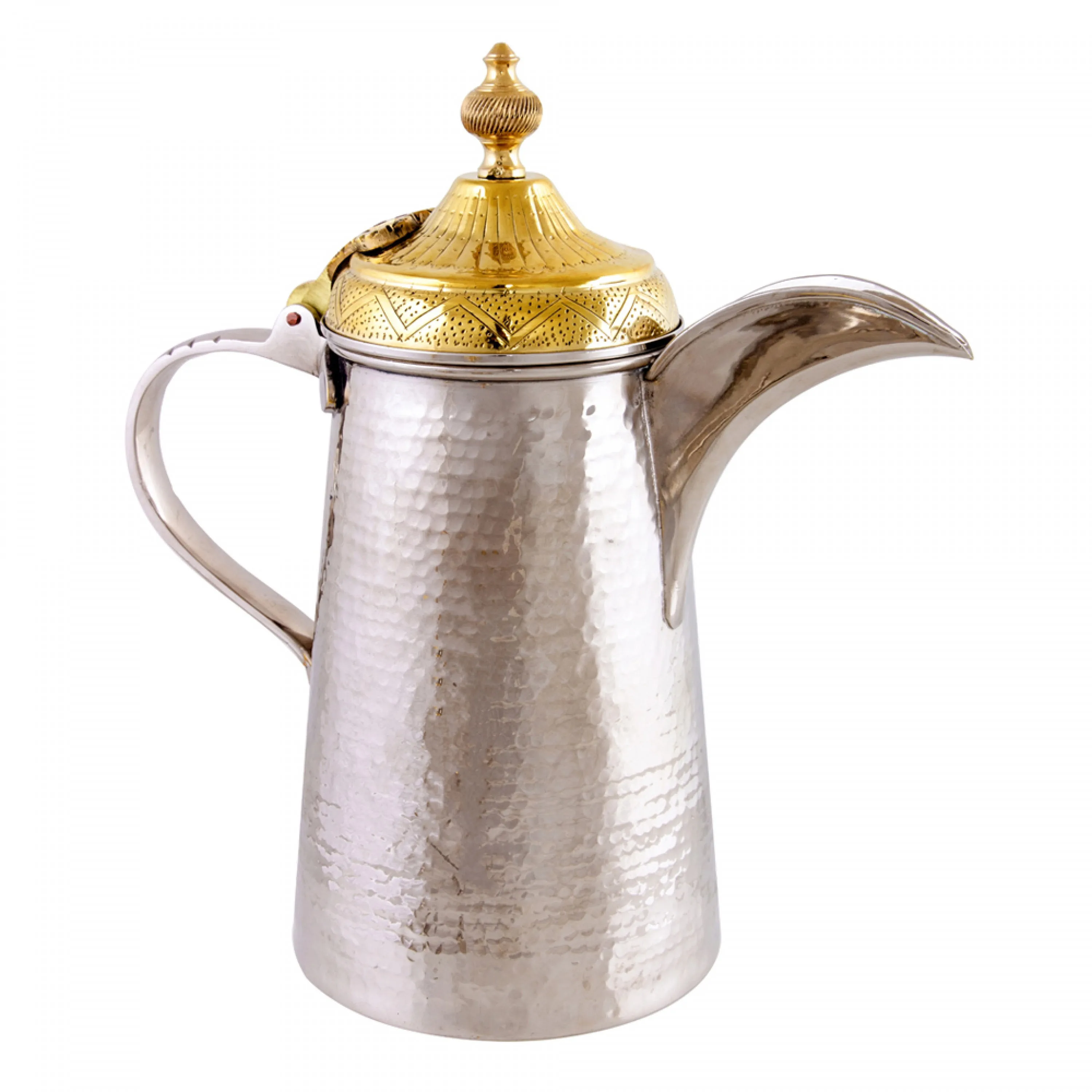 Customized Arabic Coffee Dallah  Pot Cawa Cups Base Sets Long Spout Dallah Tea Pot Brass Metal Coffee Tea Pot Dallah
