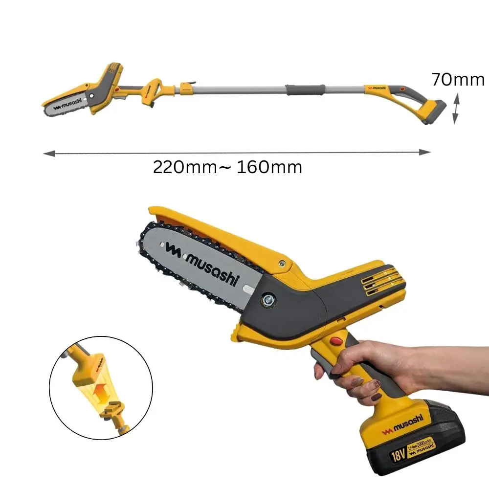 Battery Chainsaws 18V 2000mAh 2.2 Meters Light Weight Mini Chain Saw Rechargeable Battery lithium chainsaw