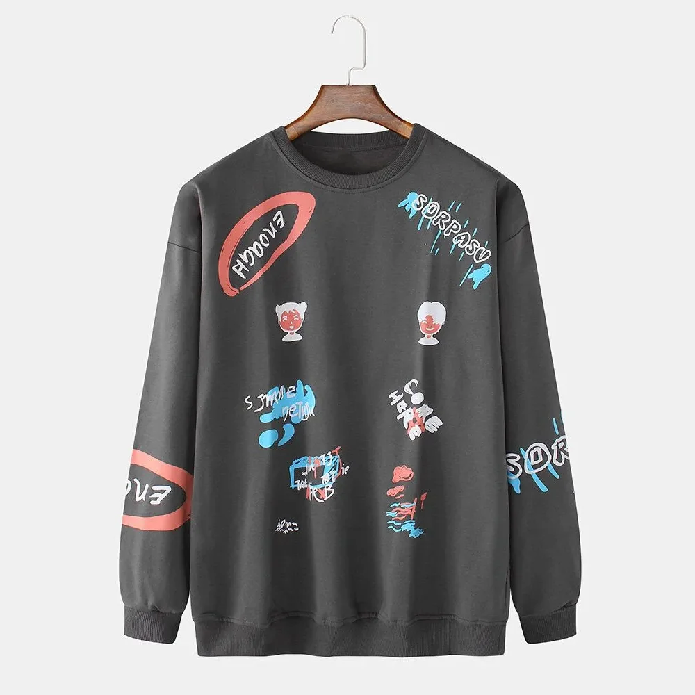 Custom Crew Neck Sweat Shirts Men Sweatshirt Men Hoodies Custom Logo Pullover Sweatshirt Without Hood For Men