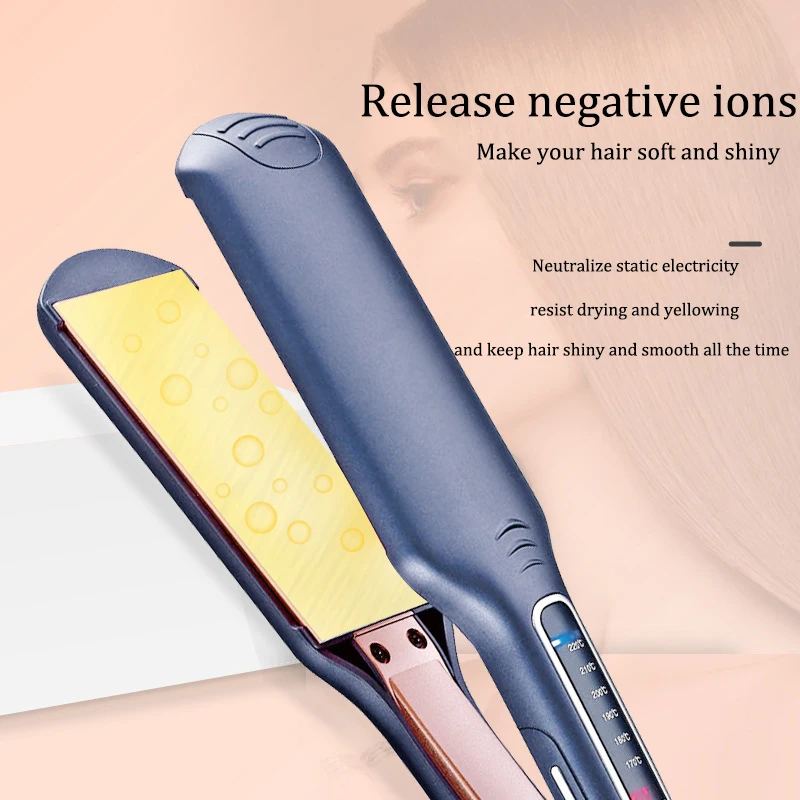 Lisseur Cheveux Vapeur Professional Steam Pod Mini Portable Titanium 480 Degrees Ceramic Flat Iron Curler Hair Straightener