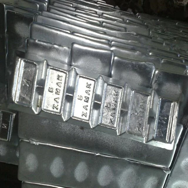 The purity of zinc alloy ingot Zamak #2/#3/#5/#7/#8 is more than 98.7%