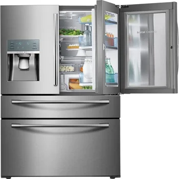 Sale for 28 cu. ft. 4-Door French Door Refrigerator with 21.5 Touch Screen Family in Stainless Steel
