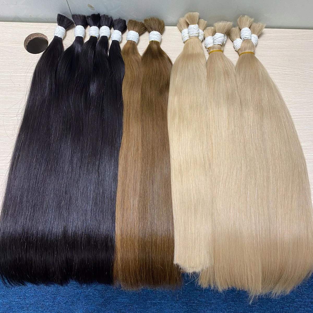 100% натуральные волосы высшего качества Вьетнам оптовая цена шелковистые и мягкие темно-коричневые