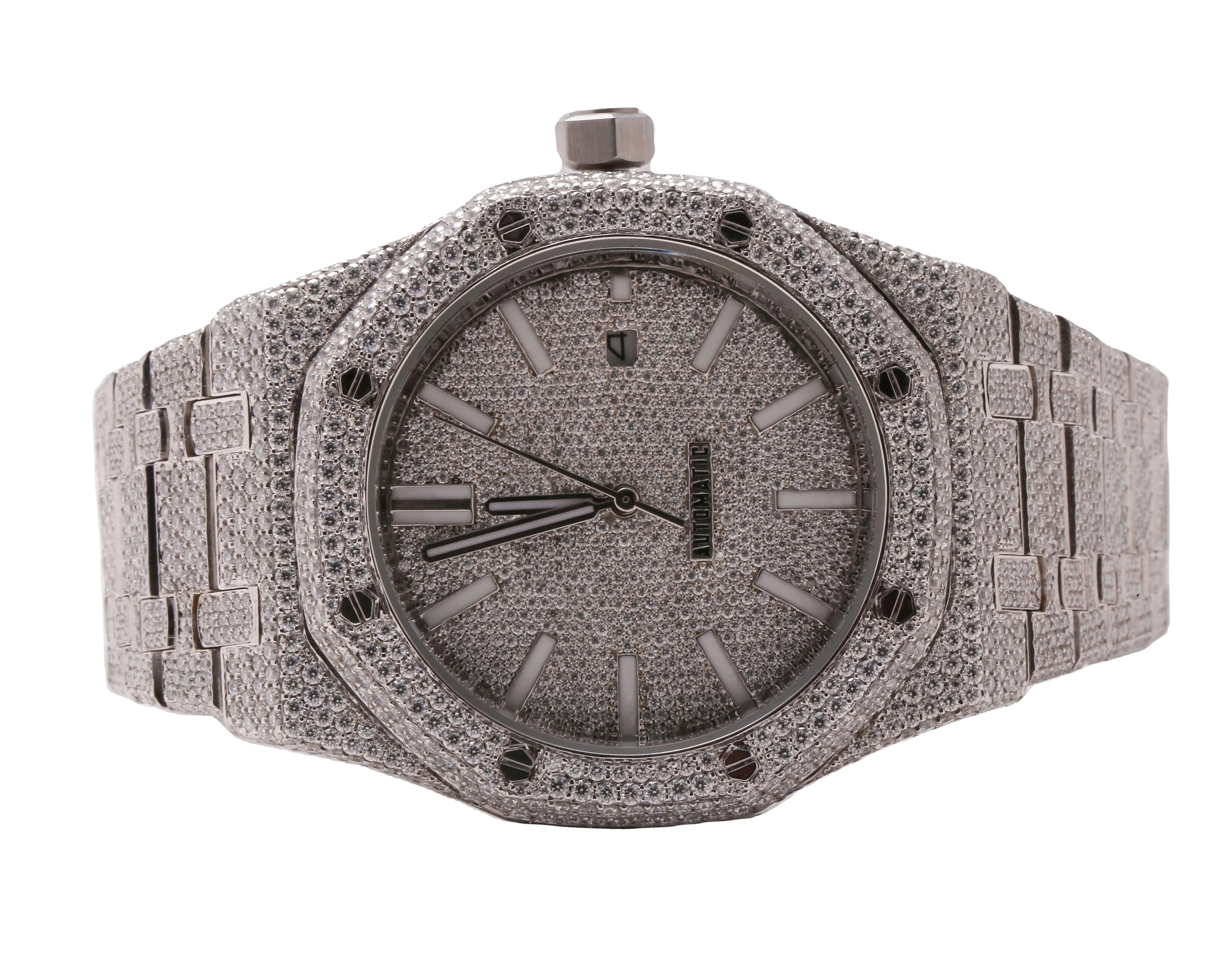 Iced Out 2024 New Arrival Brand High Quality Luxury Gold Silver Original Customized HipHop Unisex Moissanite Diamond Wrist Watch