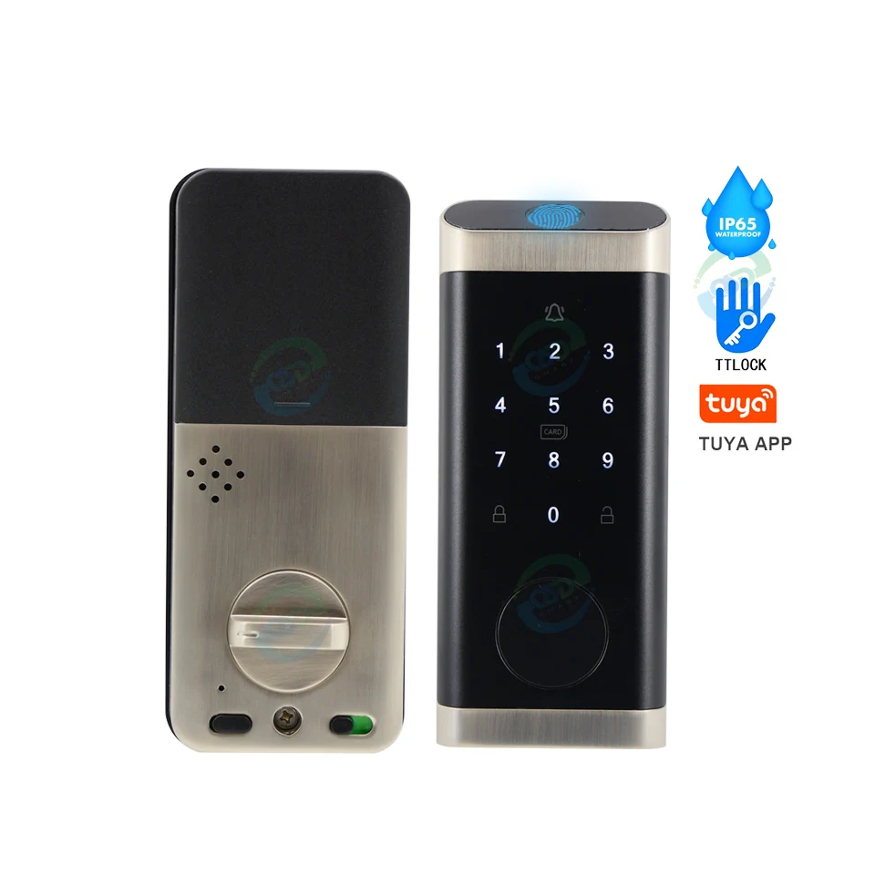 USA Standard Cerradura Inteligente TTLock Smart Deadbolt Lock Automatic WiFi App Digital Door Lock Hotels Key Tuya Compatible