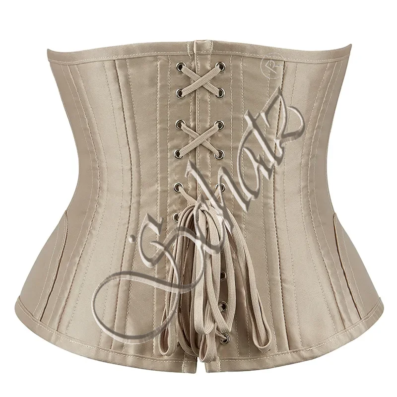 Plus Size Gothic Steam Punk Corselet Women Front 5 Busk Closure Underbust Corset Hourglass Shaper 24 Robs Fashion Style XS Size