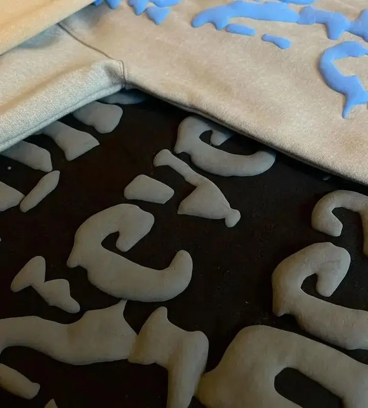 Wholesale Custom 100%Cotton High Quality 3D Puff Printing crewneck embossed hoodie Plus Size Men Hoodies silk screen prints BAR